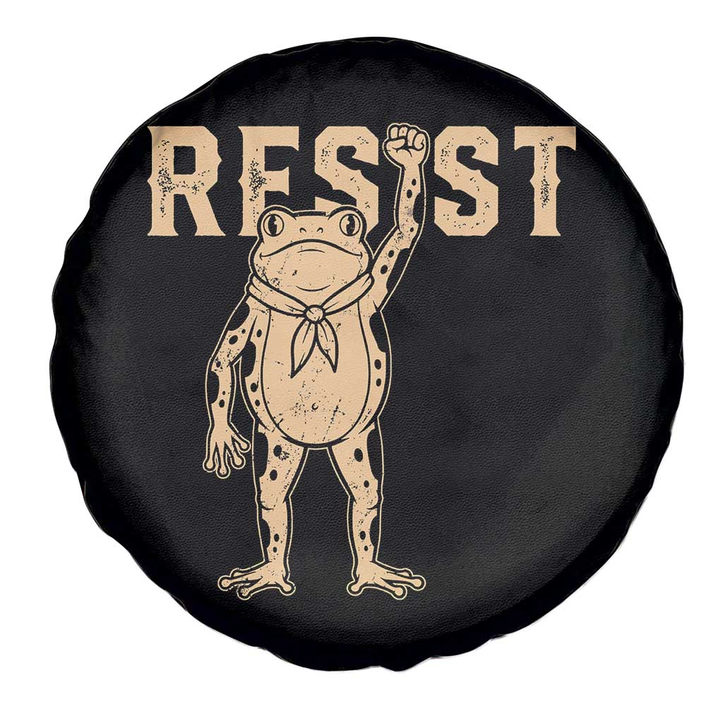 Frog Resist Spare Tire Cover Raised Fist Protest Fighter Retro Graphic TS02 Print Your Wear