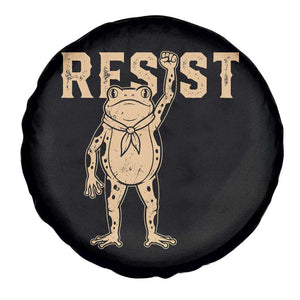 Frog Resist Spare Tire Cover Raised Fist Protest Fighter Retro Graphic - Print Your Wear
