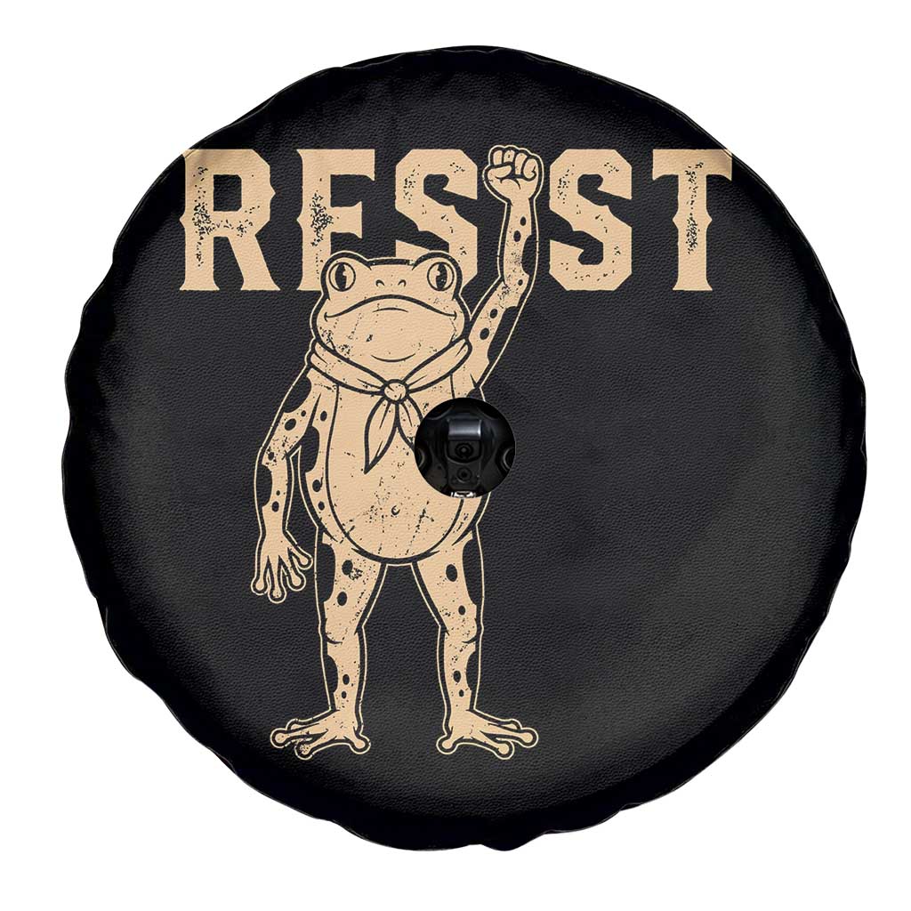 Frog Resist Spare Tire Cover Raised Fist Protest Fighter Retro Graphic TS02 Print Your Wear