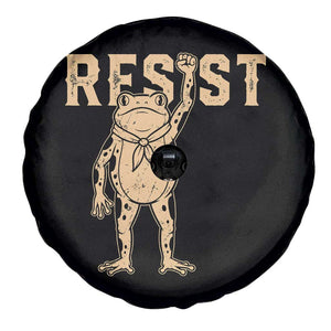 Frog Resist Spare Tire Cover Raised Fist Protest Fighter Retro Graphic - Print Your Wear