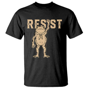 Frog Resist T Shirt Raised Fist Protest Fighter Retro Graphic TS02 Black Print Your Wear