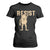 Frog Resist T Shirt For Women Raised Fist Protest Fighter Retro Graphic TS02 Black Print Your Wear