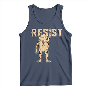 Frog Resist Tank Top Raised Fist Protest Fighter Retro Graphic - Print Your Wear