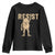 Frog Resist Youth Sweatshirt Raised Fist Protest Fighter Retro Graphic TS02 Black Print Your Wear