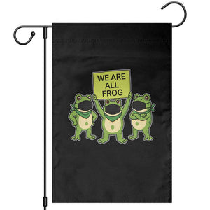 We Are All Frog Garden Flag Frogs Protest Together Strong TS02 Black Print Your Wear