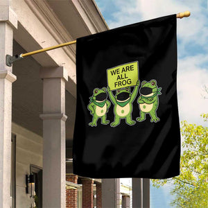 We Are All Frog Garden Flag Frogs Protest Together Strong TS02 Print Your Wear