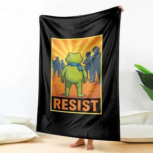 Resist Frog Graphic Throw Blanket Protest Stand Against Fascism - Print Your Wear