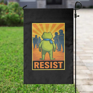 Resist Frog Graphic Garden Flag Protest Stand Against Fascism - Print Your Wear