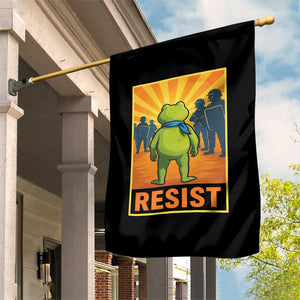 Resist Frog Graphic Garden Flag Protest Stand Against Fascism - Print Your Wear