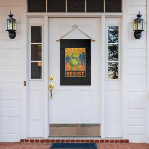 Resist Frog Graphic Garden Flag Protest Stand Against Fascism - Print Your Wear