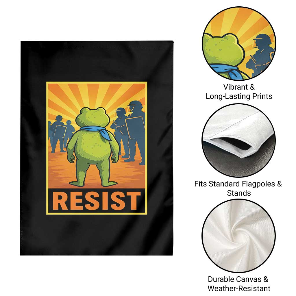 Resist Frog Graphic Garden Flag Protest Stand Against Fascism TS02 Print Your Wear