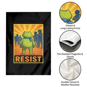 Resist Frog Graphic Garden Flag Protest Stand Against Fascism - Print Your Wear