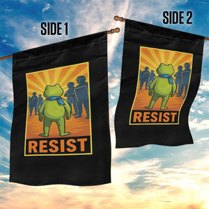 Resist Frog Graphic Garden Flag Protest Stand Against Fascism - Print Your Wear