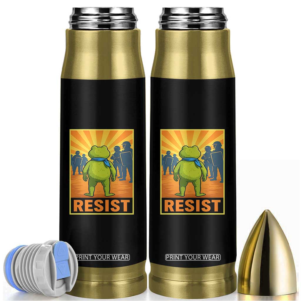 Resist Frog Graphic Bullet Tumbler Protest Stand Against Fascism TS02 Black Print Your Wear