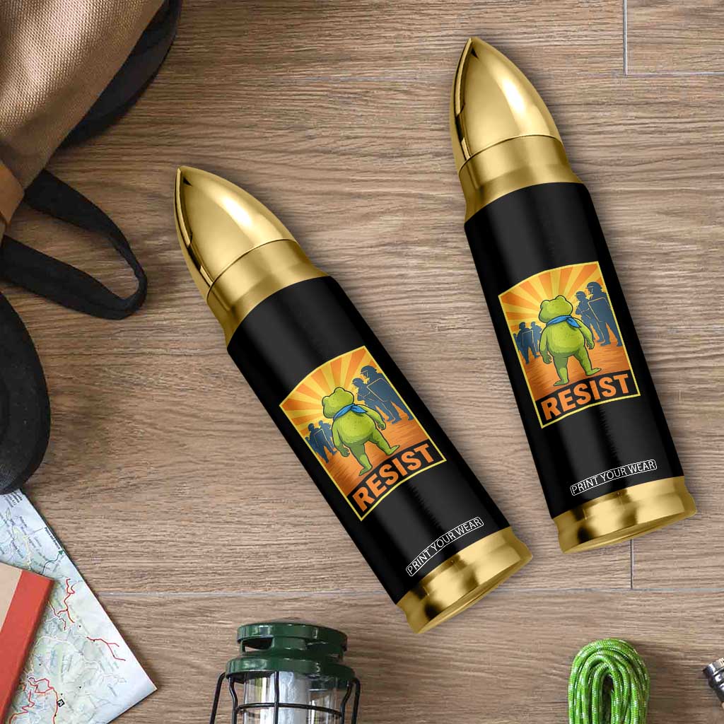 Resist Frog Graphic Bullet Tumbler Protest Stand Against Fascism TS02 Print Your Wear