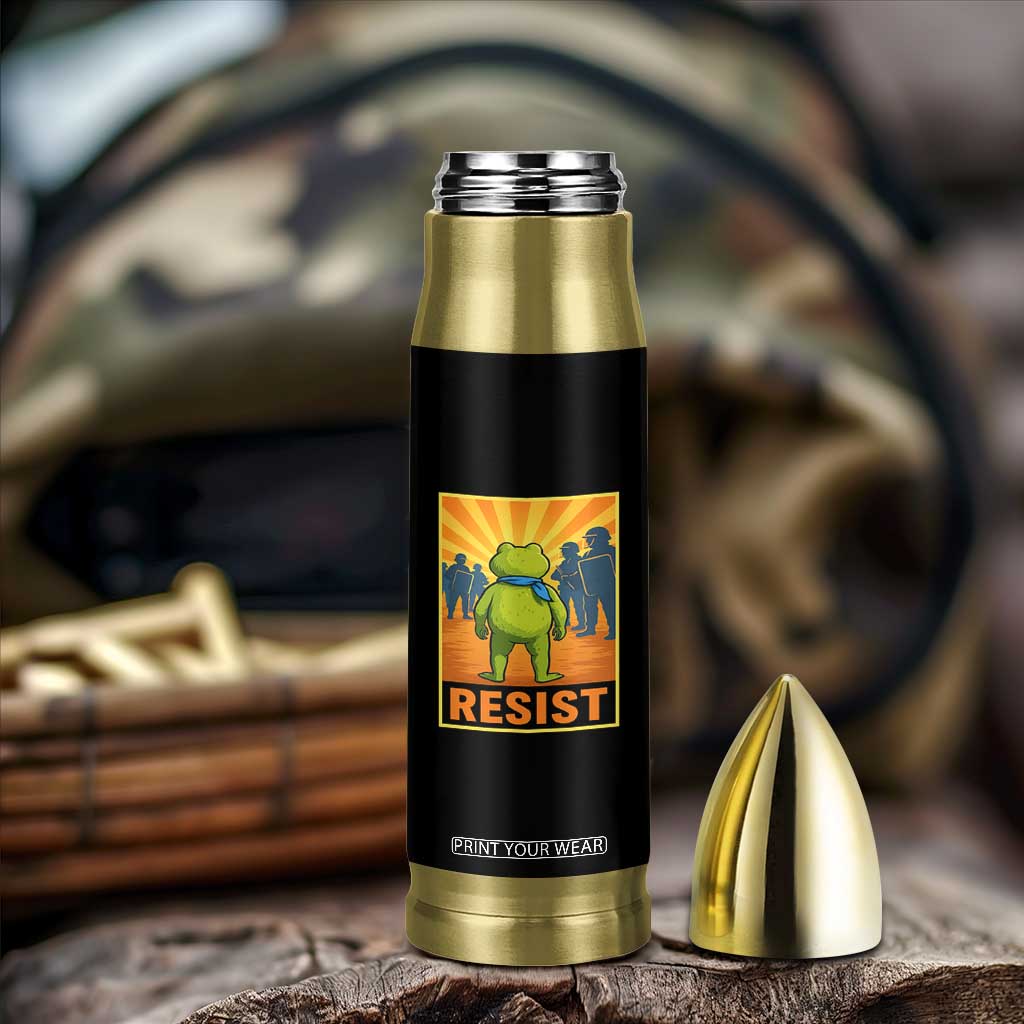Resist Frog Graphic Bullet Tumbler Protest Stand Against Fascism TS02 Print Your Wear