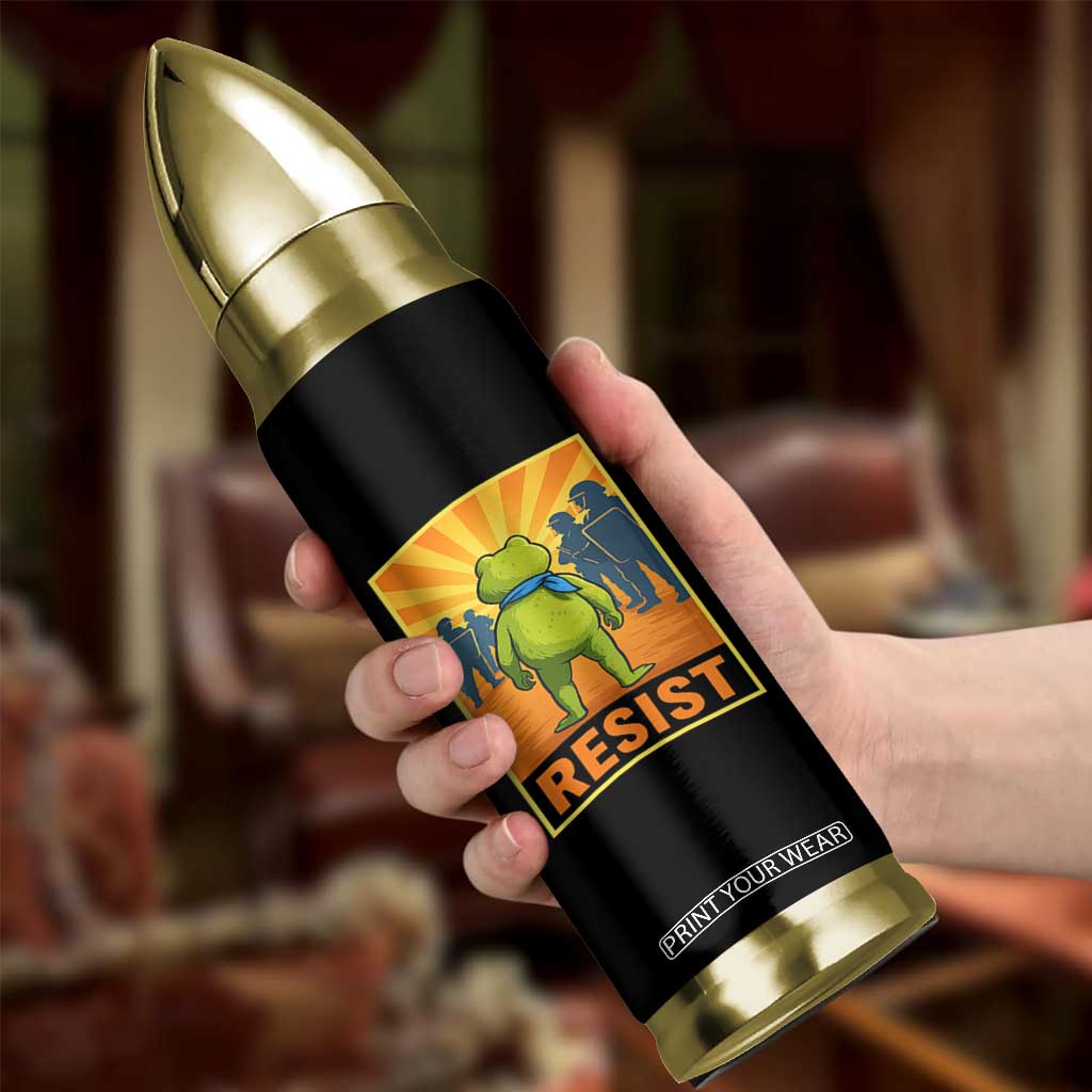 Resist Frog Graphic Bullet Tumbler Protest Stand Against Fascism TS02 Print Your Wear