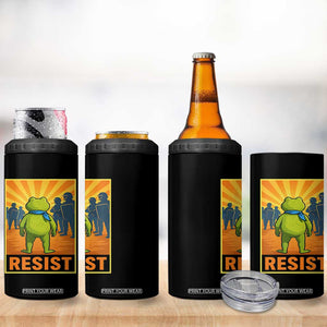 Resist Frog Graphic 4 in 1 Can Cooler Tumbler Protest Stand Against Fascism TS02 Print Your Wear