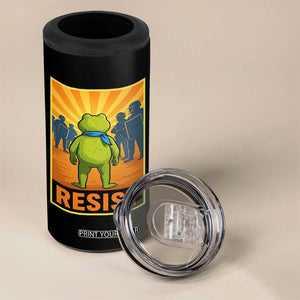 Resist Frog Graphic 4 in 1 Can Cooler Tumbler Protest Stand Against Fascism TS02 Print Your Wear