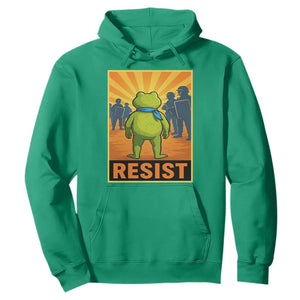 Resist Frog Graphic Hoodie Protest Stand Against Fascism TS02 Irish Green Print Your Wear