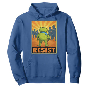 Resist Frog Graphic Hoodie Protest Stand Against Fascism TS02 Royal Blue Print Your Wear