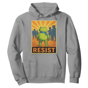 Resist Frog Graphic Hoodie Protest Stand Against Fascism TS02 Sport Gray Print Your Wear