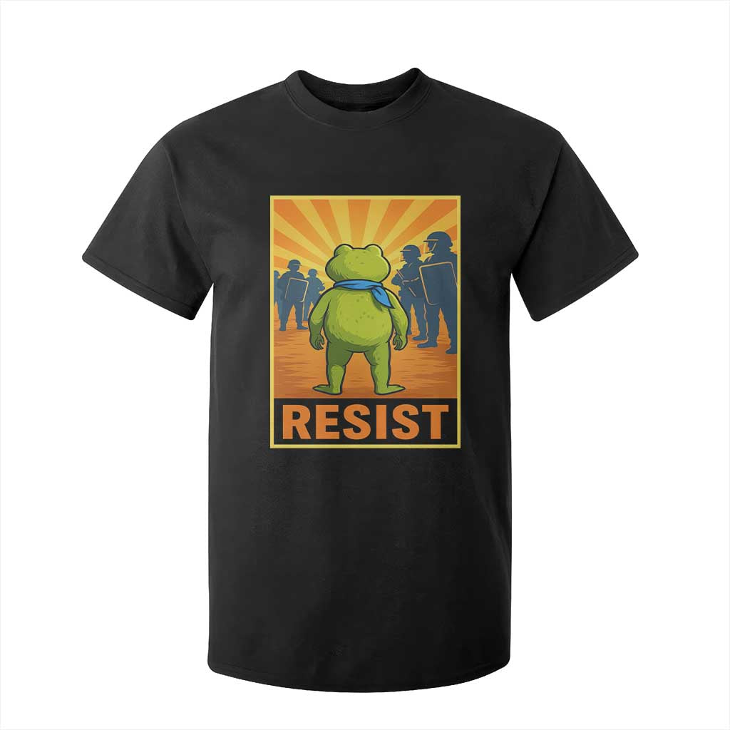 Resist Frog Graphic T Shirt For Kid Protest Stand Against Fascism - Print Your Wear