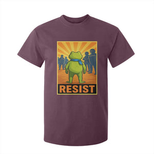 Resist Frog Graphic T Shirt For Kid Protest Stand Against Fascism TS02 Maroon Print Your Wear