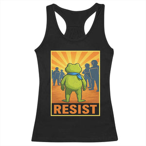 Resist Frog Graphic Racerback Tank Top Protest Stand Against Fascism TS02 Black Print Your Wear