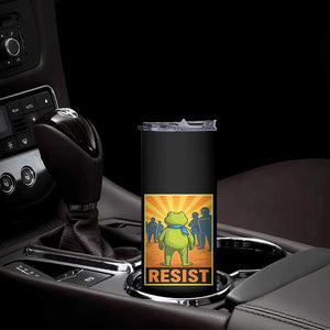 Resist Frog Graphic Skinny Tumbler Protest Stand Against Fascism TS02 Print Your Wear