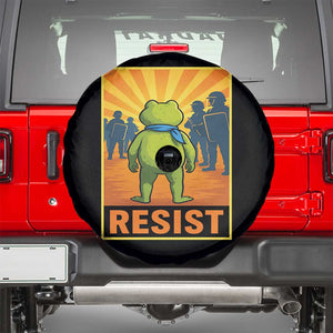 Resist Frog Graphic Spare Tire Cover Protest Stand Against Fascism - Print Your Wear