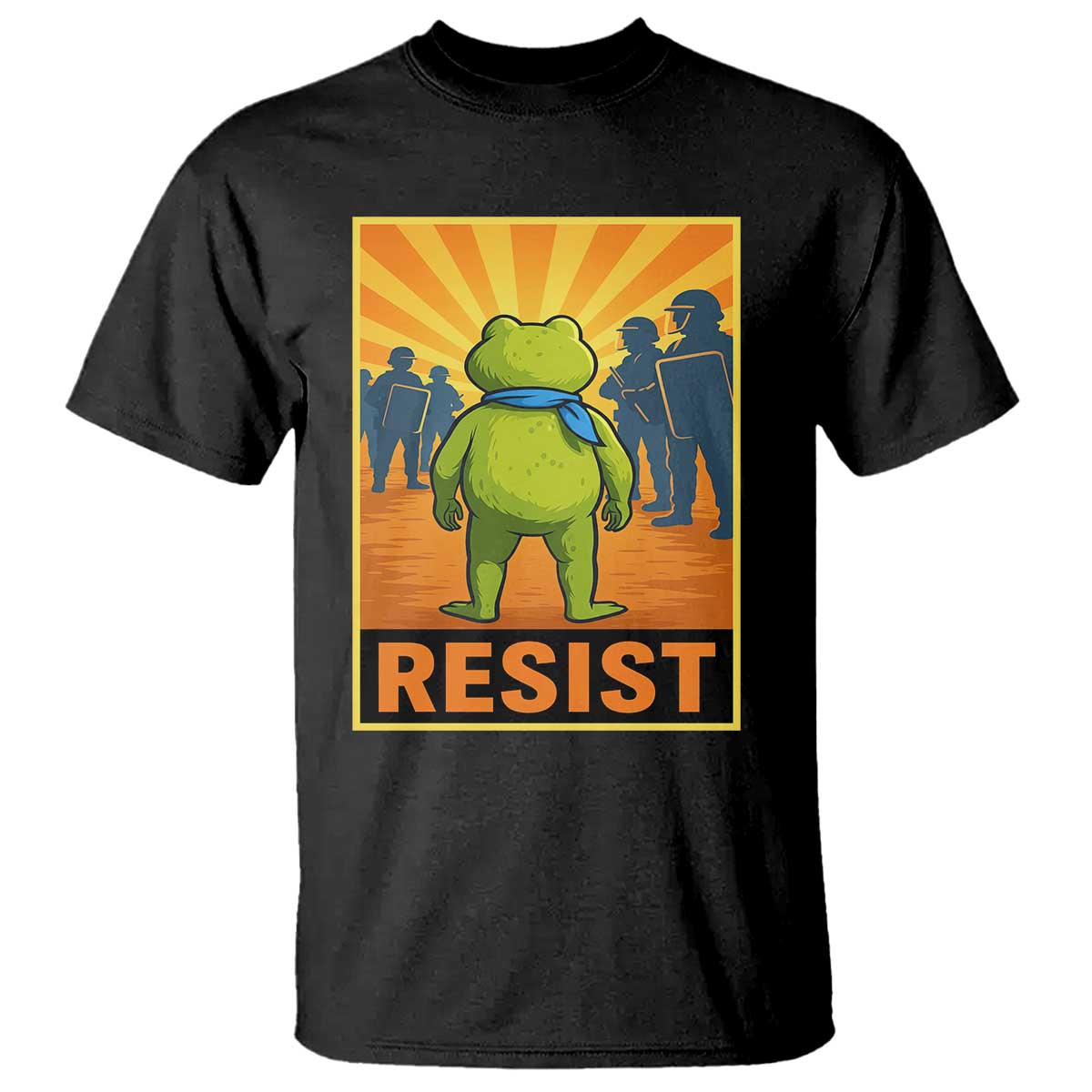 Resist Frog Graphic T Shirt Protest Stand Against Fascism - Print Your Wear