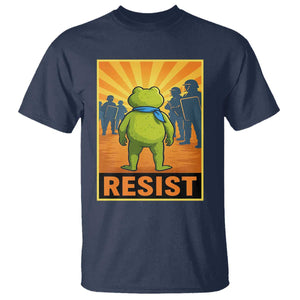 Resist Frog Graphic T Shirt Protest Stand Against Fascism TS02 Navy Print Your Wear