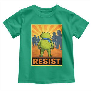 Resist Frog Graphic Toddler T Shirt Protest Stand Against Fascism TS02 Irish Green Print Your Wear