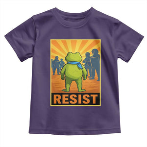 Resist Frog Graphic Toddler T Shirt Protest Stand Against Fascism TS02 Purple Print Your Wear