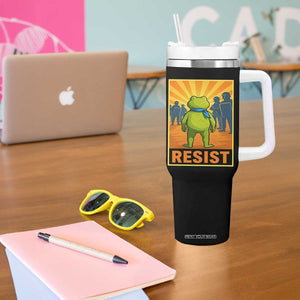Resist Frog Graphic Tumbler With Handle Protest Stand Against Fascism TS02 Print Your Wear