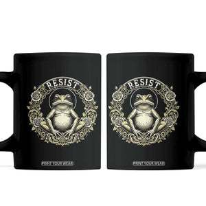 Zen Frog Resist Coffee Mug Sacred Resistance Protest Ornate Style Graphic TS02 Black Print Your Wear