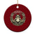 Zen Frog Resist Ceramic Ornament Sacred Resistance Protest Ornate Style Graphic - Print Your Wear
