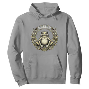 Zen Frog Resist Hoodie Sacred Resistance Protest Ornate Style Graphic TS02 Sport Gray Print Your Wear