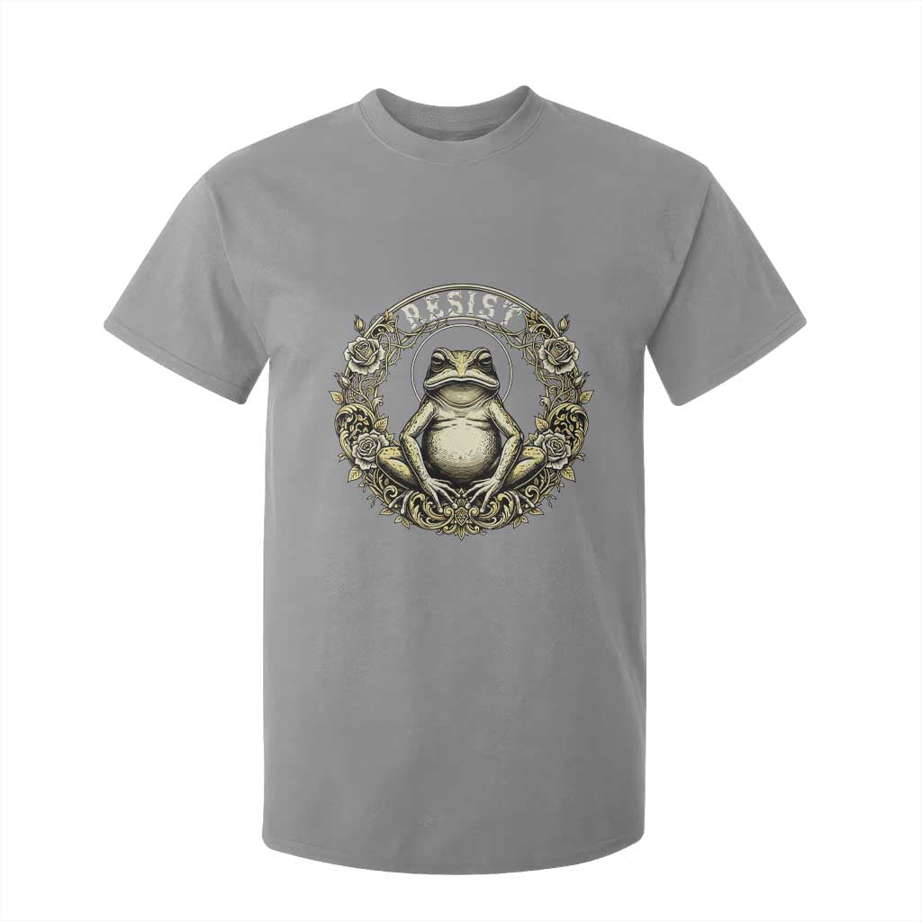Zen Frog Resist T Shirt For Kid Sacred Resistance Protest Ornate Style Graphic TS02 Sport Gray Print Your Wear