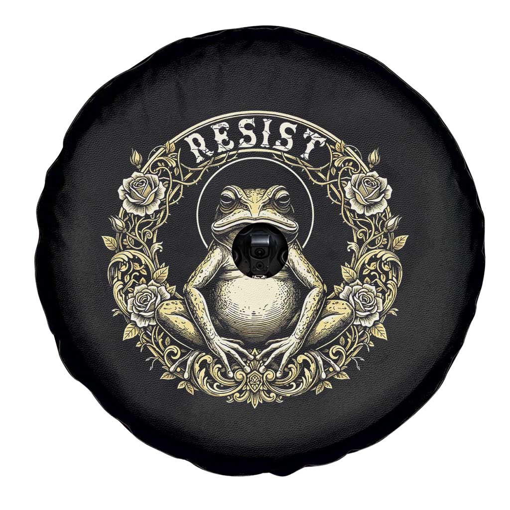 Zen Frog Resist Spare Tire Cover Sacred Resistance Protest Ornate Style Graphic TS02 Print Your Wear