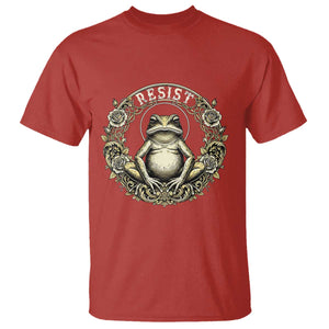 Zen Frog Resist T Shirt Sacred Resistance Protest Ornate Style Graphic TS02 Red Print Your Wear