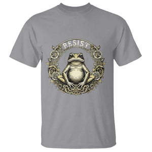 Zen Frog Resist T Shirt Sacred Resistance Protest Ornate Style Graphic TS02 Sport Gray Print Your Wear