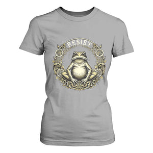 Zen Frog Resist T Shirt For Women Sacred Resistance Protest Ornate Style Graphic TS02 Sport Gray Print Your Wear