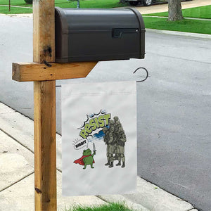 Funny Frog Protest Comic Graphic Garden Flag Ribbit Resist Stand Against - Print Your Wear