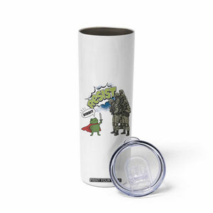 Funny Frog Protest Comic Graphic Skinny Tumbler Ribbit Resist Stand Against TS02 Print Your Wear