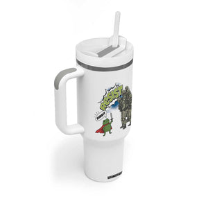 Funny Frog Protest Comic Graphic Tumbler With Handle Ribbit Resist Stand Against TS02 Print Your Wear