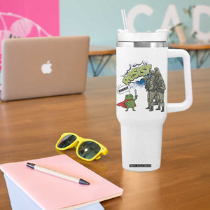 Funny Frog Protest Comic Graphic Tumbler With Handle Ribbit Resist Stand Against TS02 Print Your Wear