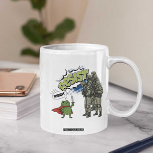 Funny Frog Protest Comic Graphic Coffee Mug Ribbit Resist Stand Against TS02 Print Your Wear