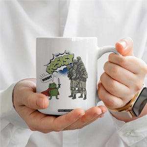 Funny Frog Protest Comic Graphic Coffee Mug Ribbit Resist Stand Against TS02 Print Your Wear